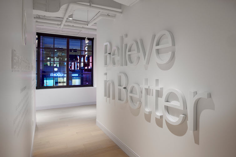 Sustainable elegance in showroom